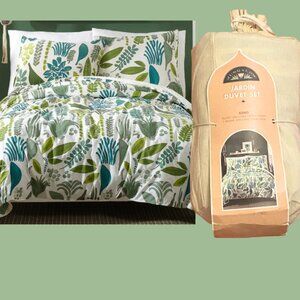 Floral Duvet Set Jardin Duvet & 2 Shams Jungalow Botanical 55% Linen 45% Cotton